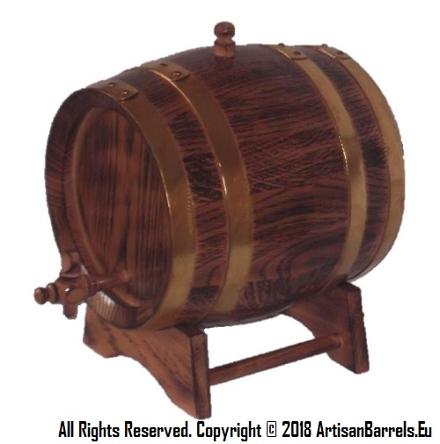 Miniature wooden whisky cask, whiskey oak barrels in 2, 3, 5 litre, liter