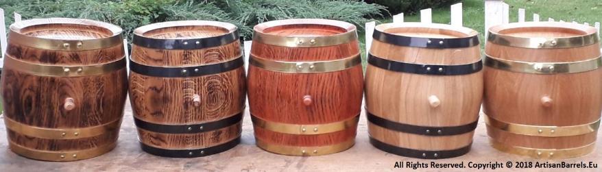 Small Oak Wine Barrels & Miniature Wooden Whisky Casks